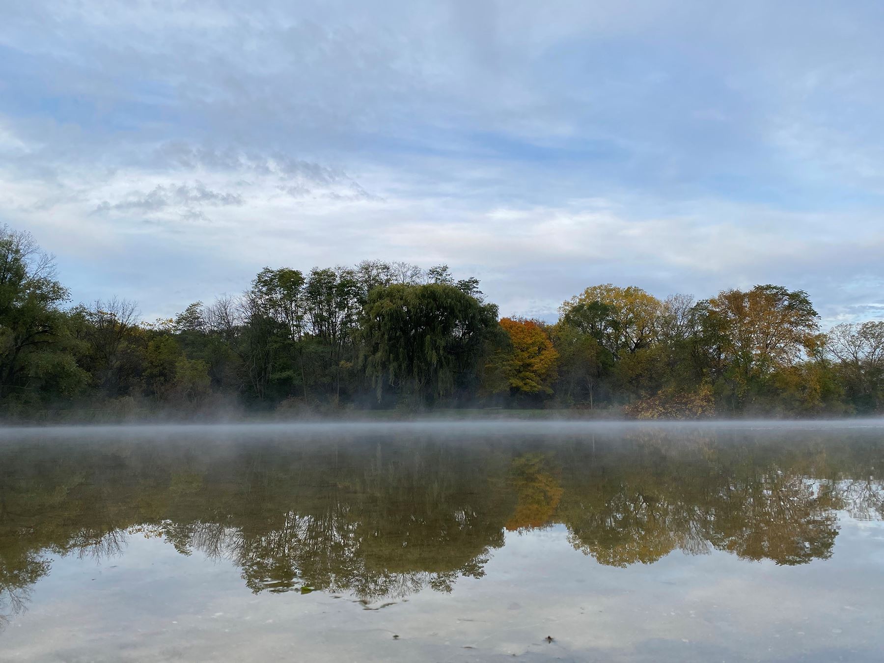 Minooka Park Fall Pond Mist
