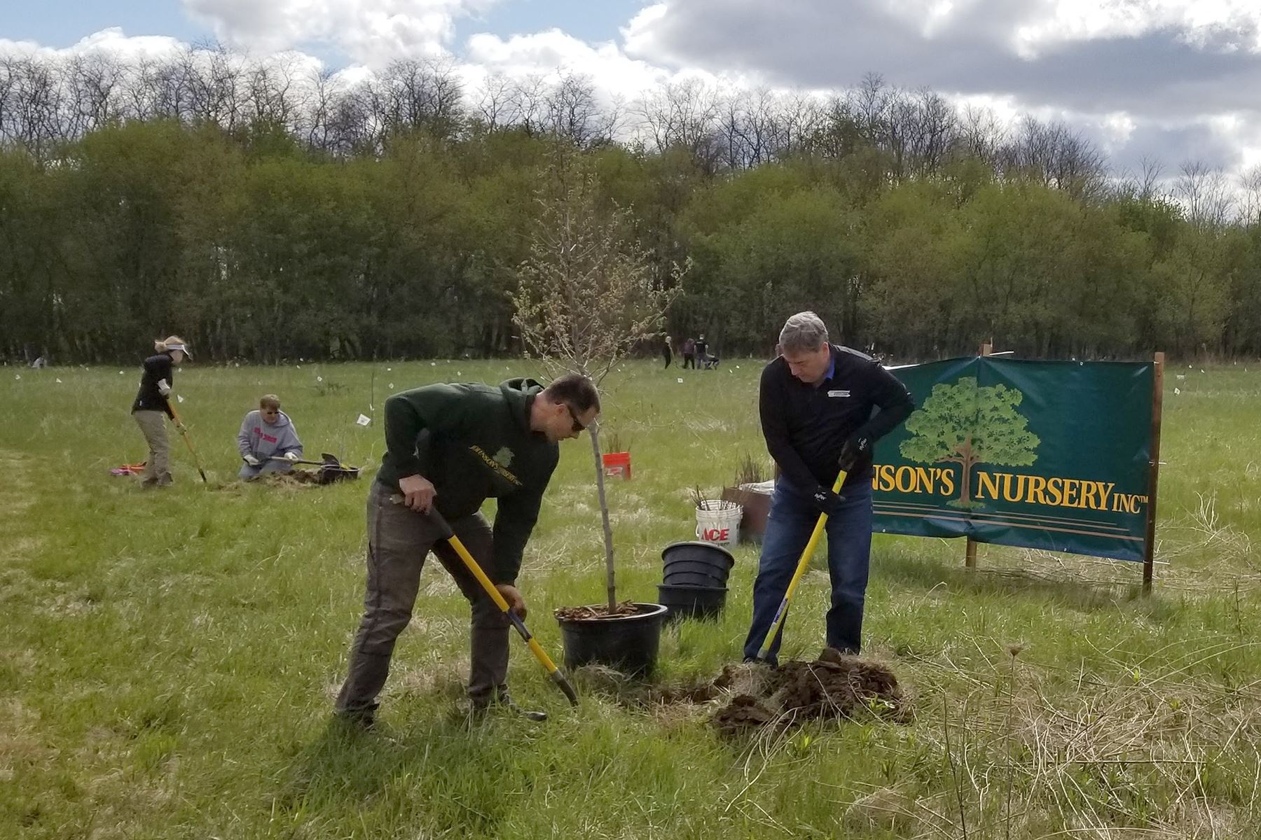 Johnson's Nursery and Waukesha County Plant over 300 trees in Minooka Park
